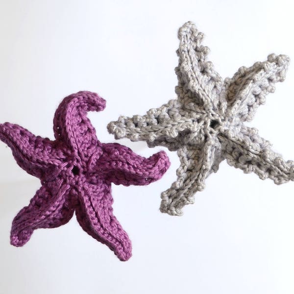 Intermediate Starfish Crochet Pattern, "Majestic Starfish of the Perpetual" Pattern, Wired Spiny Starfish Crochet Pattern