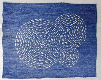 Boro Sashiko Denim Patch zum verzieren deiner Jeans, Jacken oder Tasche, handgemachte Stickerei