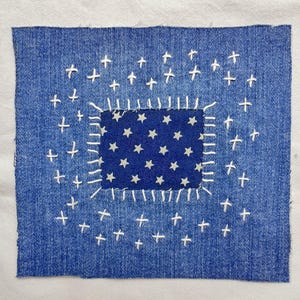 Boro Sashiko denim patch to decorate your jeans, jackets of bag