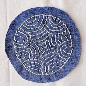 Boro Sashiko Denim Patch zum verzieren deiner Jeans, Jacken oder Tasche, handgemachte Stickerei