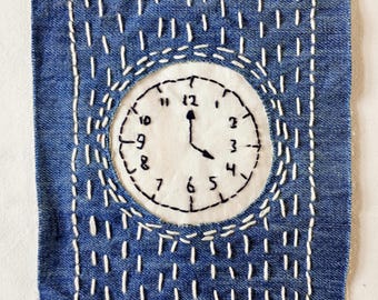 Patch en jean Boro Sashiko pour décorer vos jeans, vestes de sac