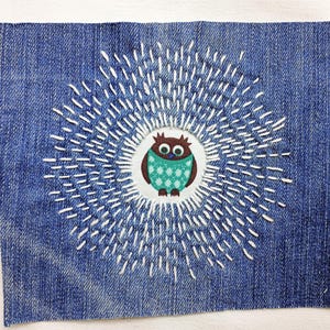 Boro Sashiko patch denim para decorar seus jeans, jaquetas ou bolsas