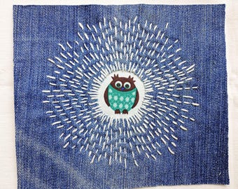 Boro Sashiko Denim Patch zum Verzieren von Jeans, Jacken, Tasche