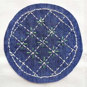 Boro Sashiko denim patch to decorate your jeans, jackets of bag