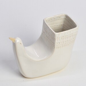 Bird of Paradise flower vase // white glaze image 5
