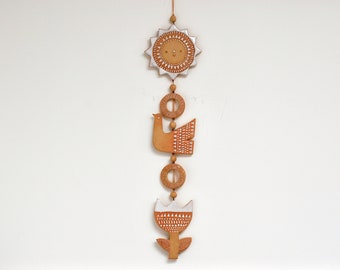 Wall hanging ornament // Sun...Bird...Flower #2