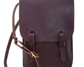 Leather A4 Saddle Bag Brown