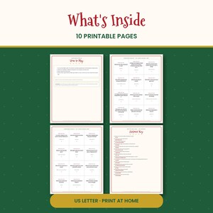 Christmas Riddles for Kids, 48 Printable Riddle and Joke Cards with Answer Key, Classroom & Family Holiday Game, Lunchbox PDF image 2