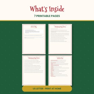 Christmas Song Trivia Game Printable, 30 Holiday Music Questions with Answer Key, Party Game for Adults & Family, PDF image 2