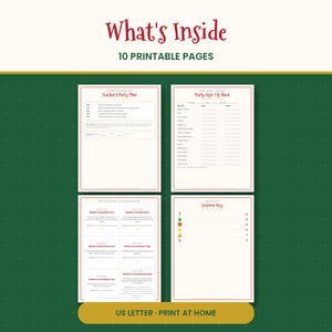 Christmas Classroom Party Pack, Class Party Games, Stations, I Spy, Roll a Snowman & Sign Up Sheet, Teacher Printable PDF image 2