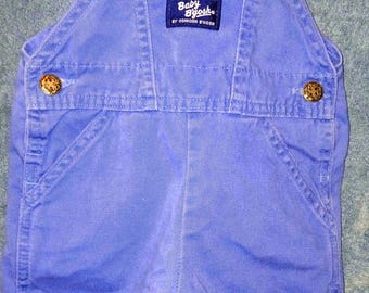 Peto vintage OshKosh Bgosh, tallas 3-6 M, azul claro, fabricado en EE. UU., con osos y árboles bordados de Vestbak.