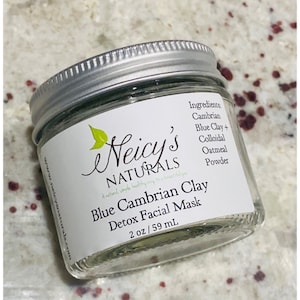 Blue Cambrian Clay | 2 oz | Pure & Natural | Face Mask| Detox Mask| Powdered mask