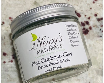 Blue Cambrian Clay | 2 oz | Pure & Natural | Face Mask| Detox Mask| Powdered mask