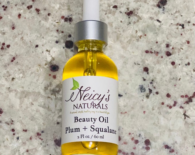 Beauty Oil | French Plum Seed Oil | Squalane | Cold Pressed | Anti-aging | Hydration | Face | Neck | Décolletage