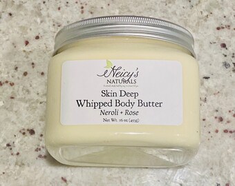 Skin Deep | Whipped Body Butter | Jojoba Oil | Organic Argan Butter | Dry Skin | Mature Skin | Anti-aging |Moisterizer | Essential Oil