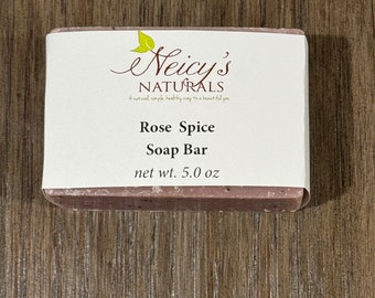 Rose Spice Soap Bar |  5 oz | Artisan Soap | Floral