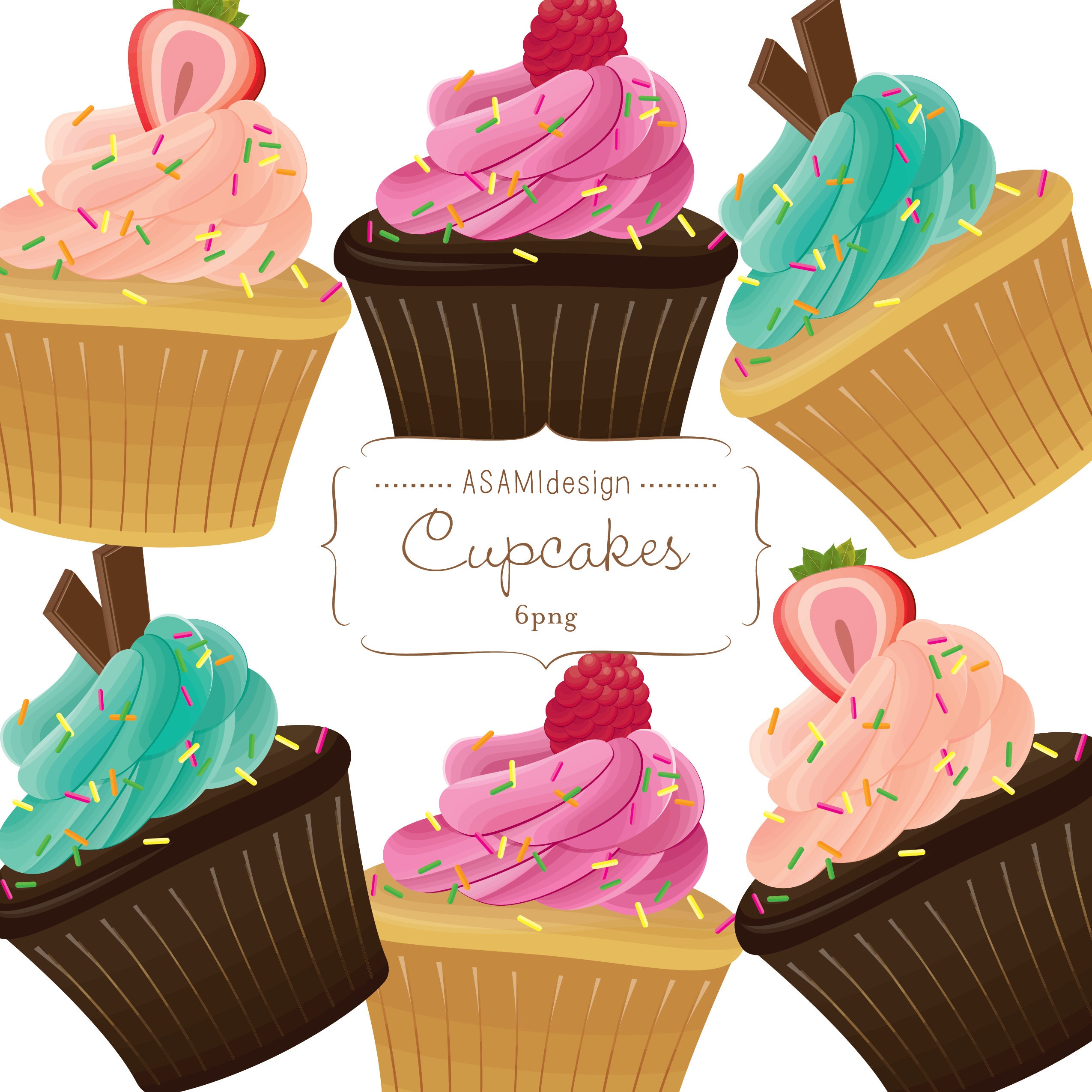 transparent clipart cupcakes