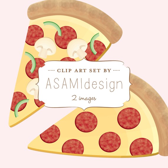 Pizza Slice Clipart Pizzas Clip Art Food Illustration Png Etsy