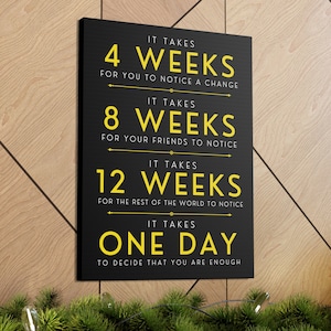 IT TAKES 4 8 12 Weeks - One Day to decide you are enough. 18x24 Poster