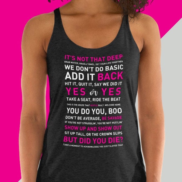 Mixed Quotes Fitspiration Motivational Quotes Women's Racerback Tank