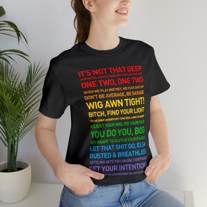 WIG IS AWN Pride Damen Muskelshirt oder Unisex T-Shirt | Let that Shit Go, You do You Boo, BooCrew, finden Sie Ihre leichten, motivierenden Zitate Black Unisex Tee