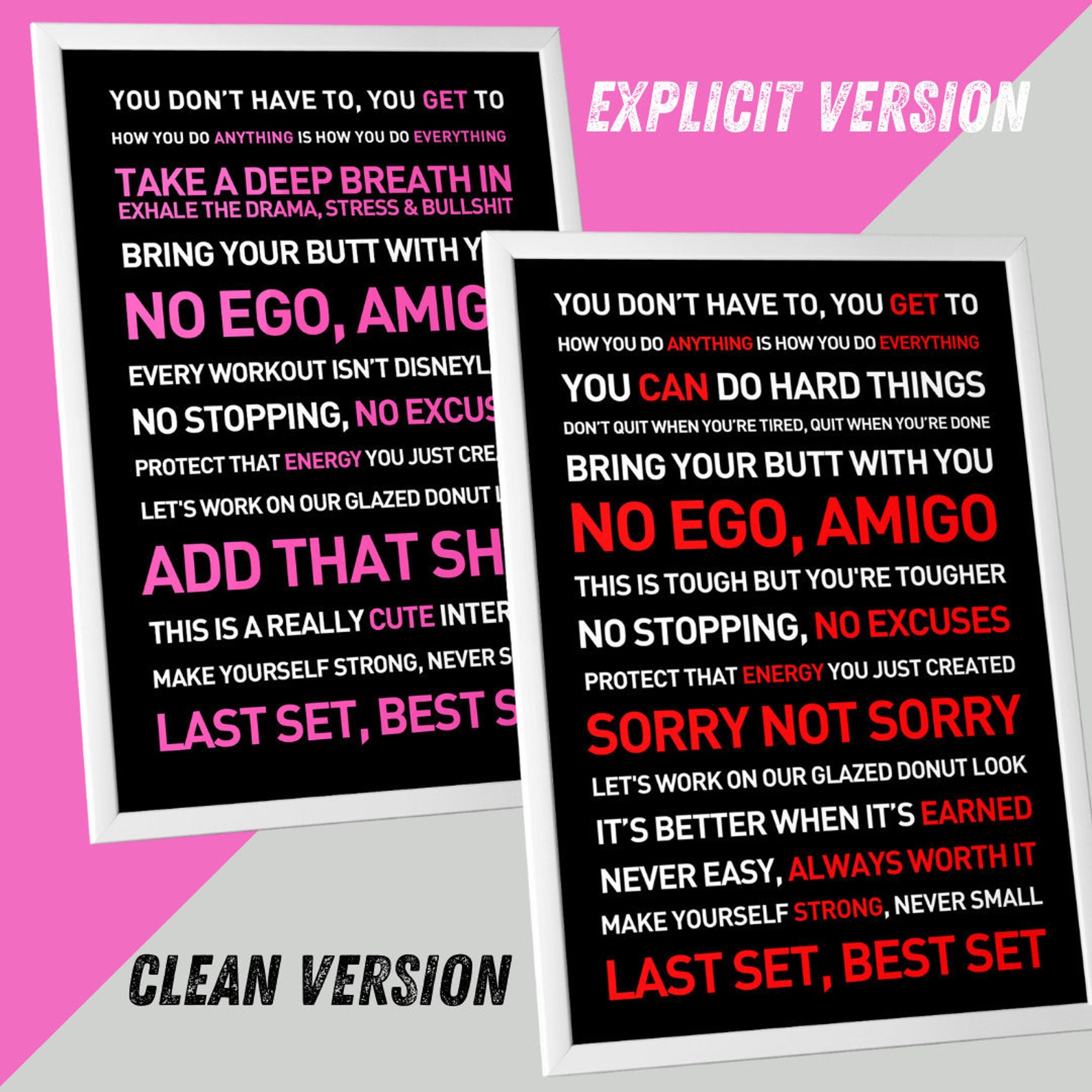 YOU GET to JS Motivational Quotes Poster or Canvas 3 Sizes - Etsy