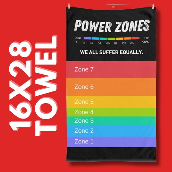 POWER ZONES Workout Towel, Comfortably Uncomfortable, Suffer Equally, Motivational Quotes 16x28, Bike Towel, Workout Fitness gift, PZP (mw)