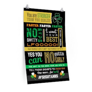 The YANK One! For the #IrishYanks Motivational Quotes Collage Poster or Canvas (DM)