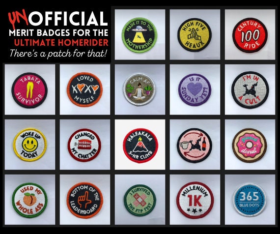 Merit & Demerit Adult BADGES PATCHES for Home Riders High 