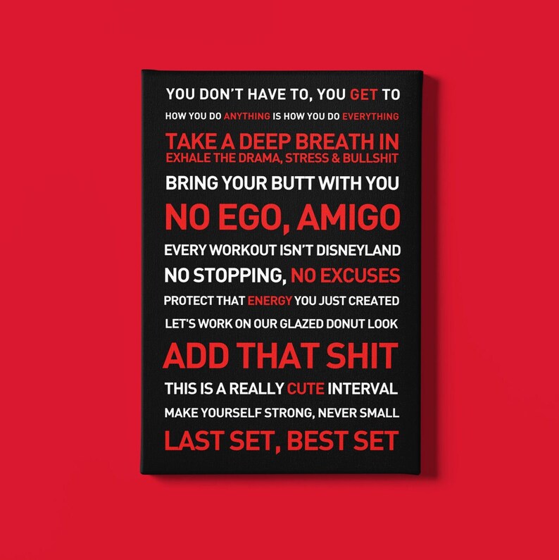 YOU GET to JS Motivational Quotes Poster or Canvas 3 Sizes Etsy
