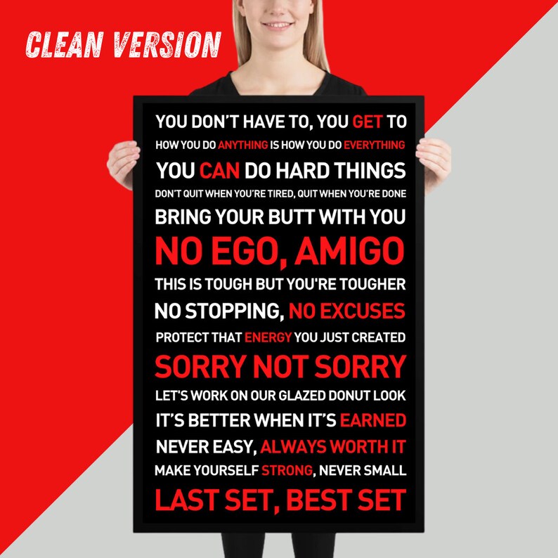 YOU GET to JS Motivational Quotes Poster or Canvas 3 Sizes Etsy