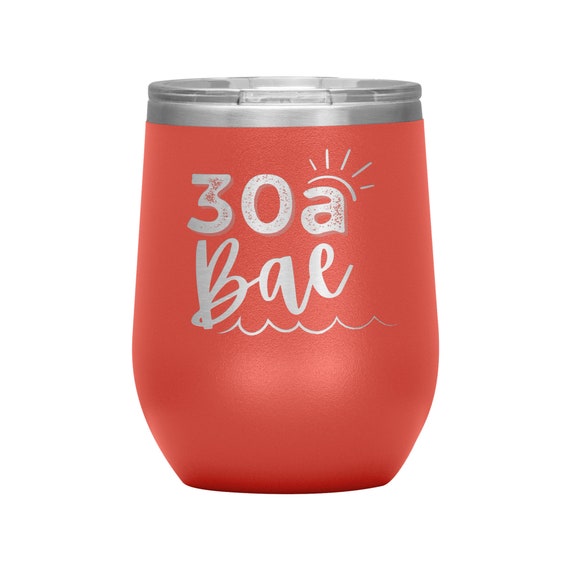 30a Bae Etched Wine Tumbler in Colors - Etsy