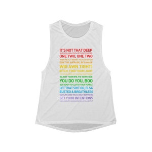 WIG IS AWN Pride Damen Muskelshirt oder Unisex T-Shirt | Let that Shit Go, You do You Boo, BooCrew, finden Sie Ihre leichten, motivierenden Zitate White Muscle Tee