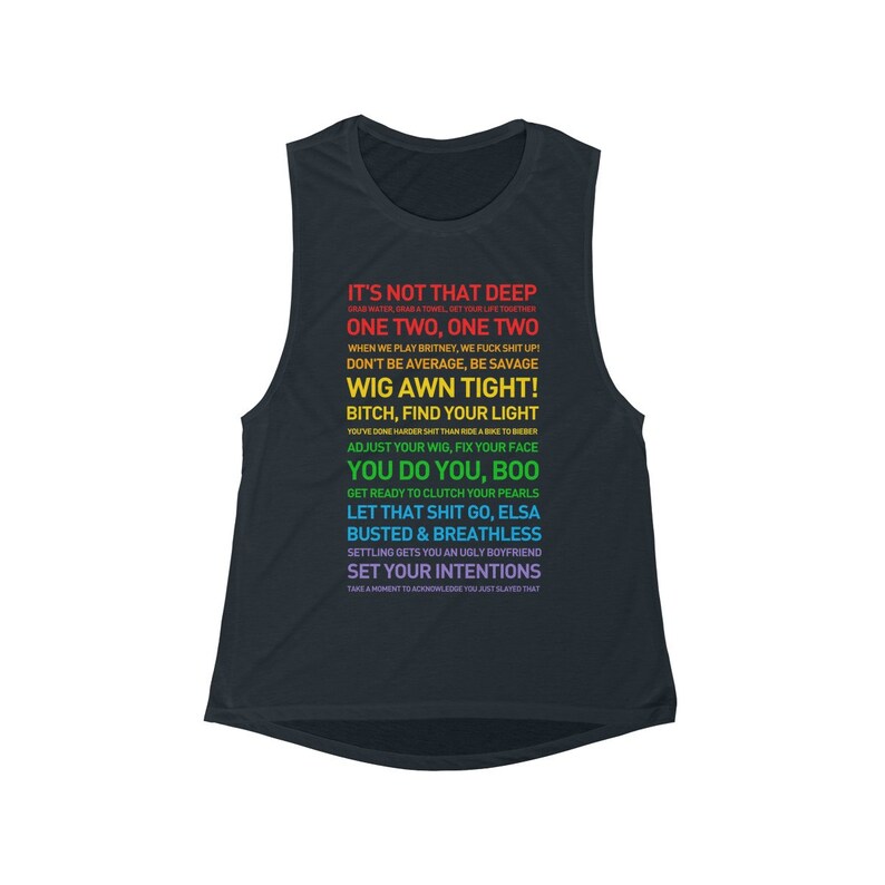 WIG IS AWN Pride Damen Muskelshirt oder Unisex T-Shirt | Let that Shit Go, You do You Boo, BooCrew, finden Sie Ihre leichten, motivierenden Zitate Bild 7