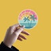 BEACHY Sunset Water Palm Trees Vinyl Sticker Weatherproof, beach stickers, laptop stickers, water bottle stickers, tumbler stickers 