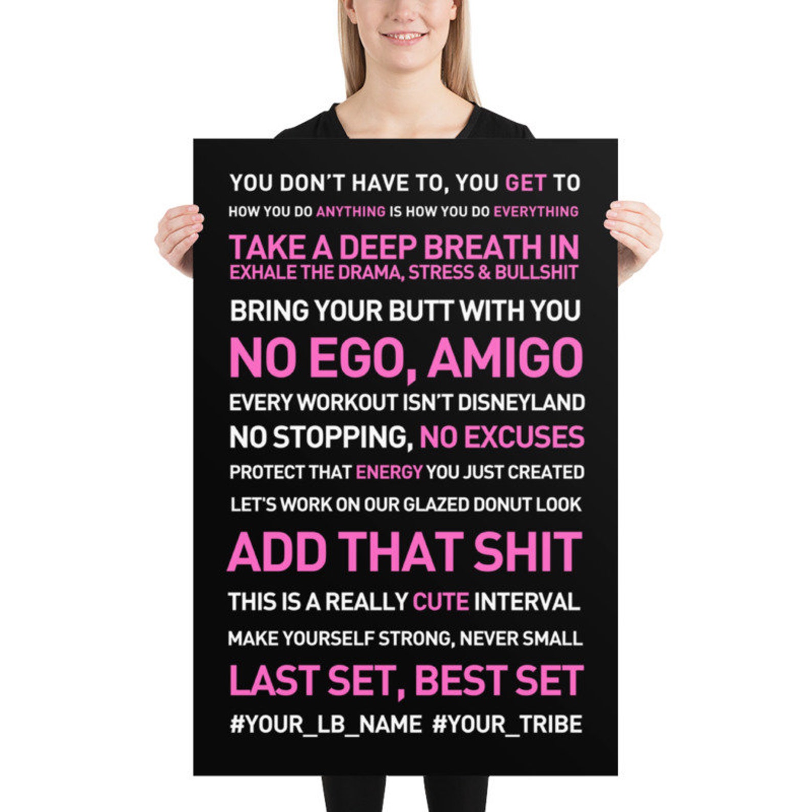 YOU GET to JS Motivational Quotes Poster or Canvas 3 Sizes - Etsy