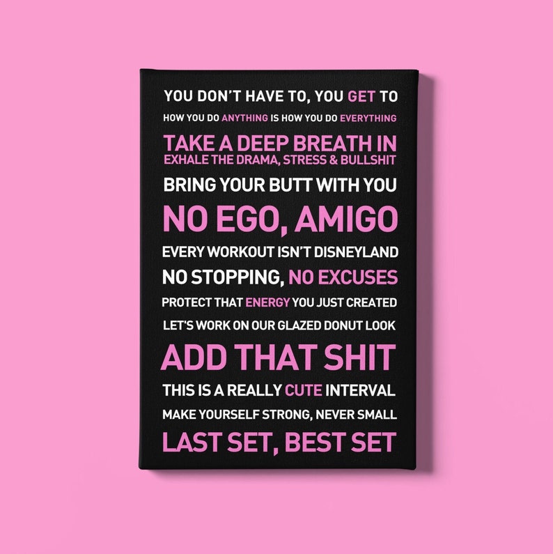 YOU GET to JS Motivational Quotes Poster or Canvas 3 Sizes Etsy