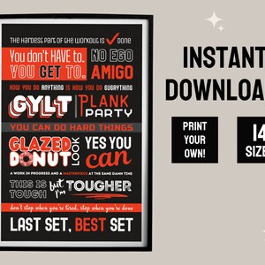 GLAZED DONUT LOOK Motivational Quotes Poster 24x36 Instant Download, Digital File, Print-at-home