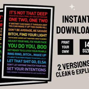 FIND Your LIGHT Explicit Motivational Quotes Poster 24x36 INSTANT Download, Digital File, Print-at-home