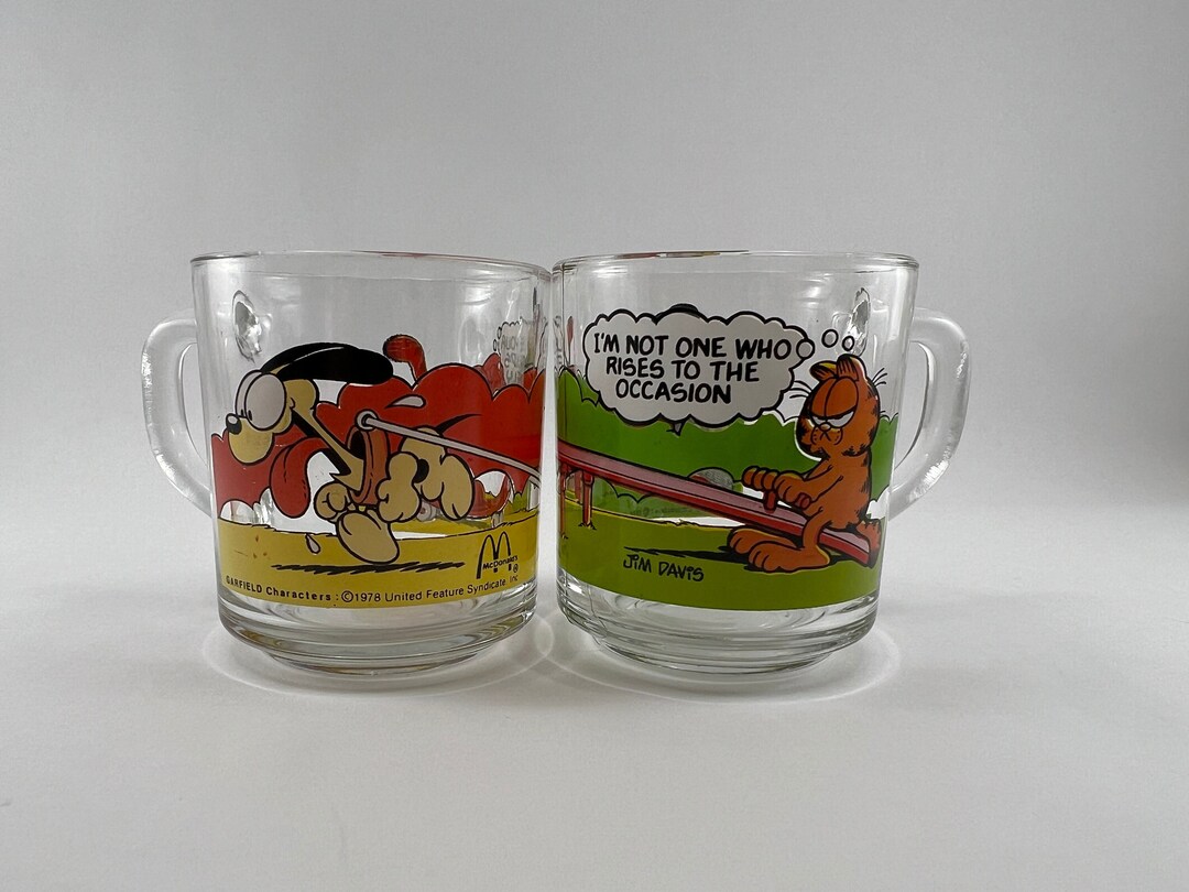 Garfield Glass Mcdonalds Mugs Etsy