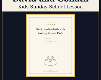 David and Goliath Sunday School Lesson for Kids, Bible Activity Sheets & Coloring Pages