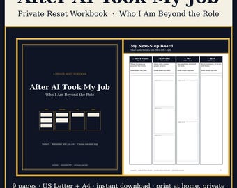 You Are More Than Your Work: Faith Workbook for Purpose and Identity, Career Change and AI Job Loss Support, Printable PDF