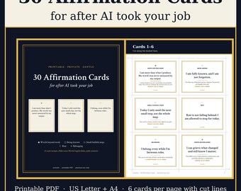 You Are More Than Your Output: 30 Christian Affirmation Cards for Identity and Worth, Career Change and AI Job Loss Encouragement