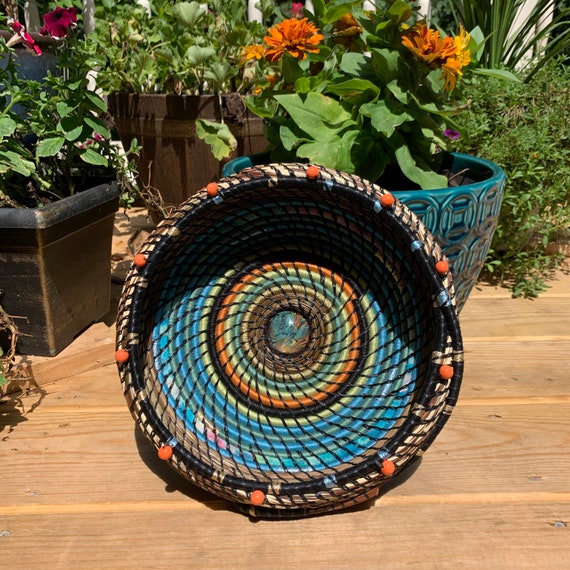 Calm Seas pine needle basket