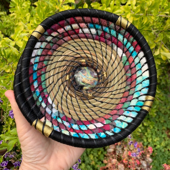 Sacred Sky pine needle trinket basket bowl