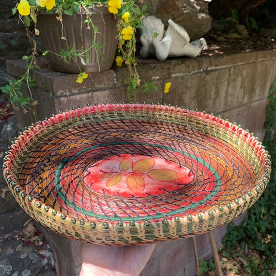 Summer Leaves Winter Serving Basket