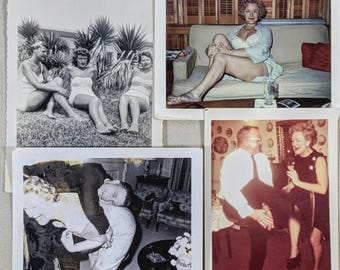 Lotto 27 Anni '50 Anni '60 Foto Polaroid Feste Costumi da bagno Balli Stile vernacolare Metà secolo