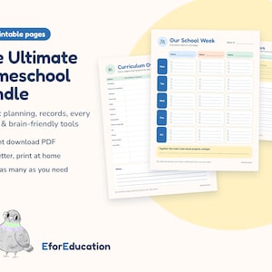 Ultimate Homeschool Bundle | 14 Sets: Planner, Records, Curriculum (PDF Download)