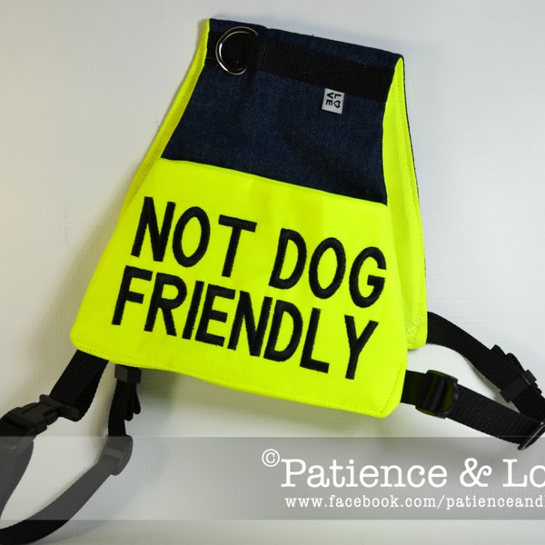 Vest (highly adjustable), Not Dog Friendly, Light weight sd style vest, dog vest, alert, pocket, custom embroidered, butterfly