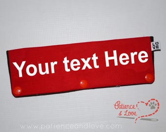1 Extra Wide Leash Sleeve, custom, fits up to a 2 inch strap, embroidered